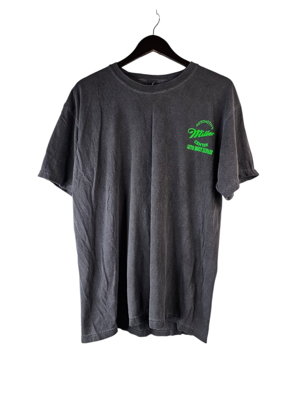 Vintage Miller Automotive Auto Body Repair Faded Black T-Shirt XL
